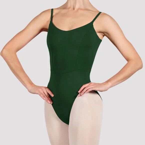 Bloch Dance Scoop Bank Leotard evergreen women’s One Piece Bodysuit - Picture 1 of 7